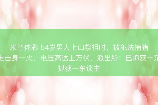 米兰体彩 54岁男人上山祭祖时,被犯法捕猎电网电击身一火,电压高达上万伏,派出所:已抓获一东谈主