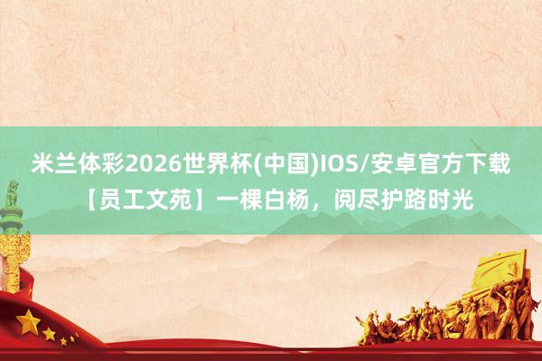 米兰体彩2026世界杯(中国)IOS/安卓官方下载 【员工文苑】一棵白杨，阅尽护路时光